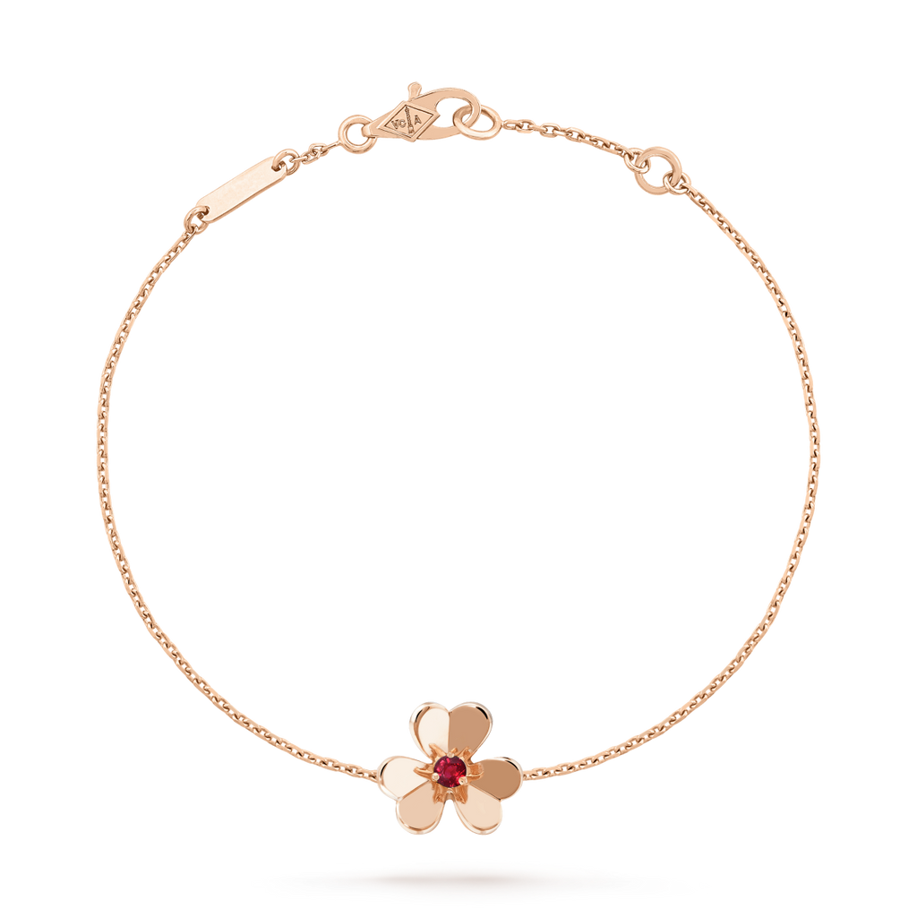 Dream FRIVOLE GOLD BLUMEN-ARMBAND PINK MALACHIT