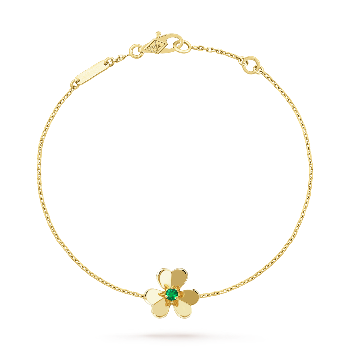 Dream FRIVOLE GOLD FLOWER PINK MALACHITE BRACELET