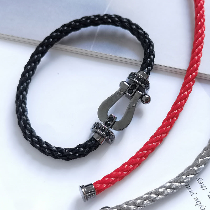 Dream FORCE LARGE SERIES HORSESHOE BLACK SAMURAI BRACELET