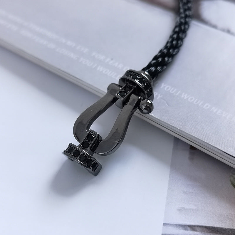 Dream FORCE LARGE SERIES HORSESHOE BLACK SAMURAI BRACELET