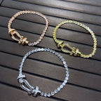 Dream FORCE  HORSESHOE  DIAMOND TENNIS BRACELET