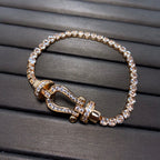 Dream FORCE  LARGE HORSESHOE FULL DIAMOND TENNIS BRACELET