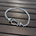 Dream FORCE  LARGE HORSESHOE FULL DIAMOND TENNIS BRACELET