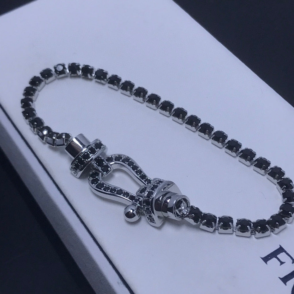 Dream FORCE  LARGE HORSESHOE FULL DIAMOND TENNIS BRACELET
