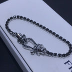 Dream FORCE  LARGE HORSESHOE FULL DIAMOND TENNIS BRACELET