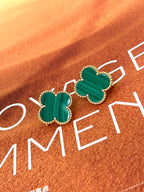 [Dream ] CLOVER LARGE (20mm) 1 MOTIFS GREENER MOP STUD EARRINGS