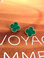[Dream ] CLOVER LARGE (20mm) 1 MOTIFS GREENER MOP STUD EARRINGS