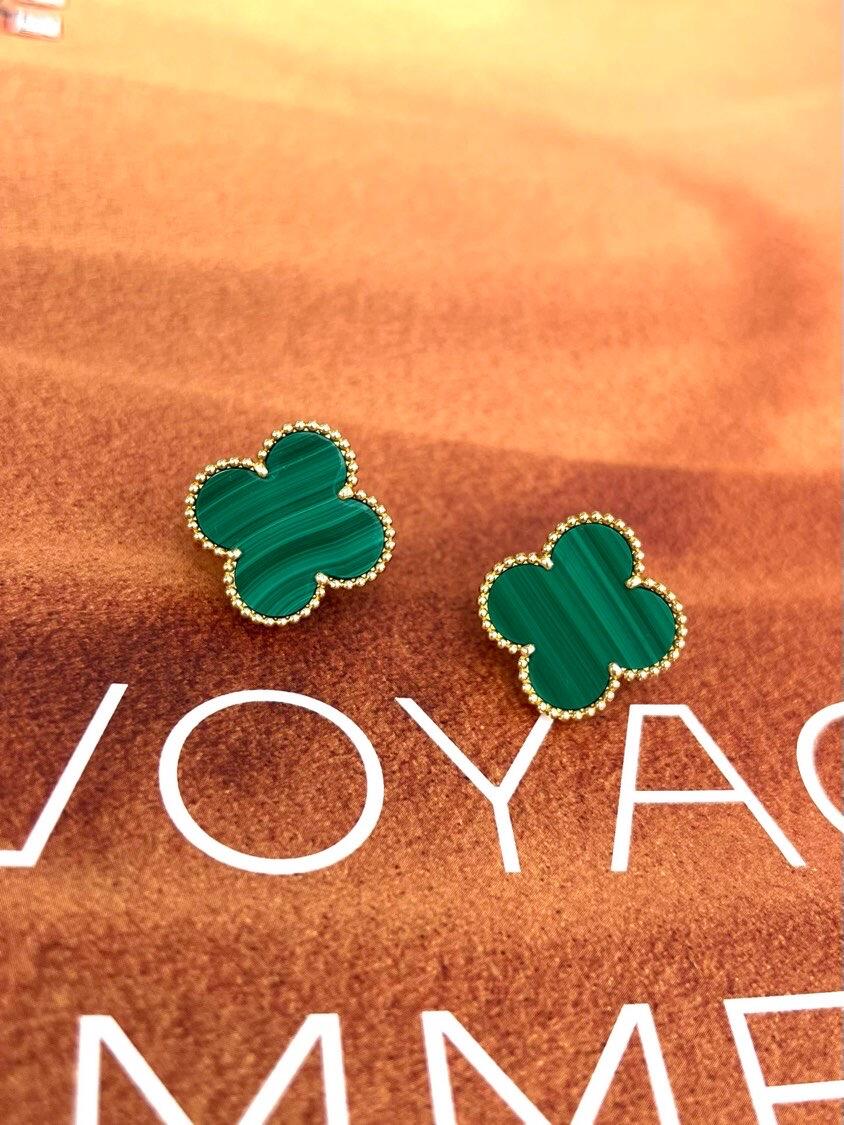 [Dream ] CLOVER LARGE (20mm) 1 MOTIFS GREENER MOP STUD EARRINGS