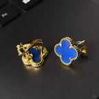 [Dream ] CLOVER LARGE (20mm) 1 MOTIFS BLUE MOP STUD EARRINGS