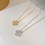 Dream CLOVER 15MM DIAMANT-EINZELBLÜTEN-HALSKETTE