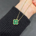 Dream CLOVER 15MM DIAMOND TURQUOISE NECKLACE