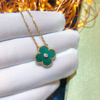 Dream CLOVER 15MM DIAMOND TURQUOISE NECKLACE