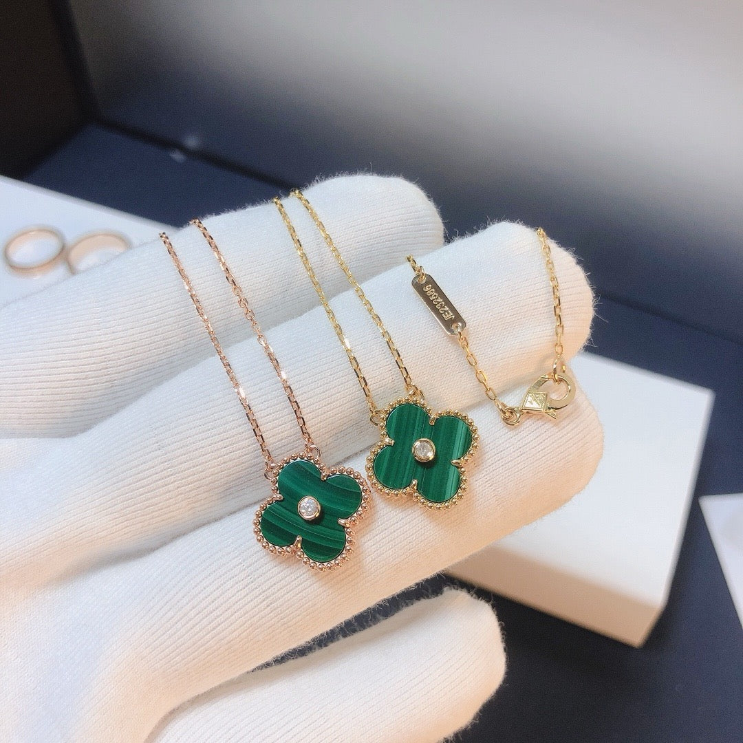 Dream CLOVER 15MM DIAMOND TURQUOISE NECKLACE
