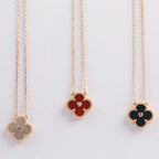 Dream CLOVER 15MM DIAMOND KARNEOL HALSKETTE