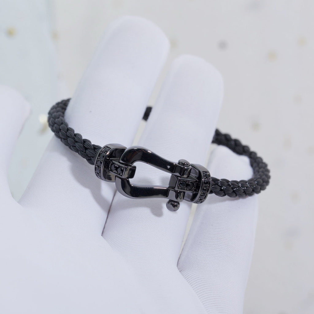 Dream FORCE LARGE SERIES HORSESHOE BLACK SAMURAI BRACELET