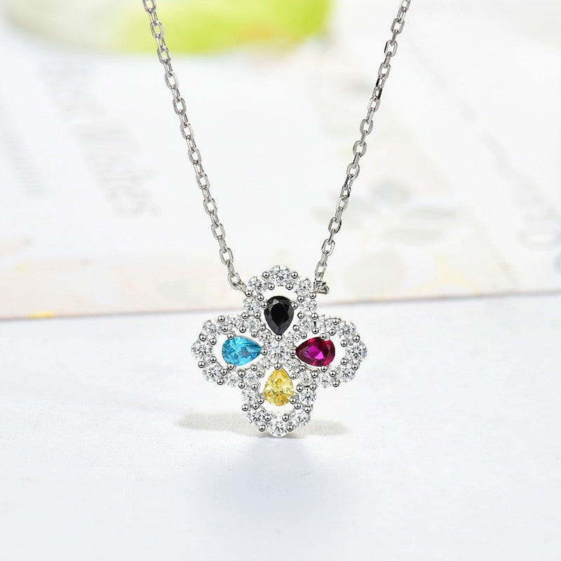 Dream LOOP NECKLACE FULL MOTIF DIAMOND 16MM MULTIPLE COLORS