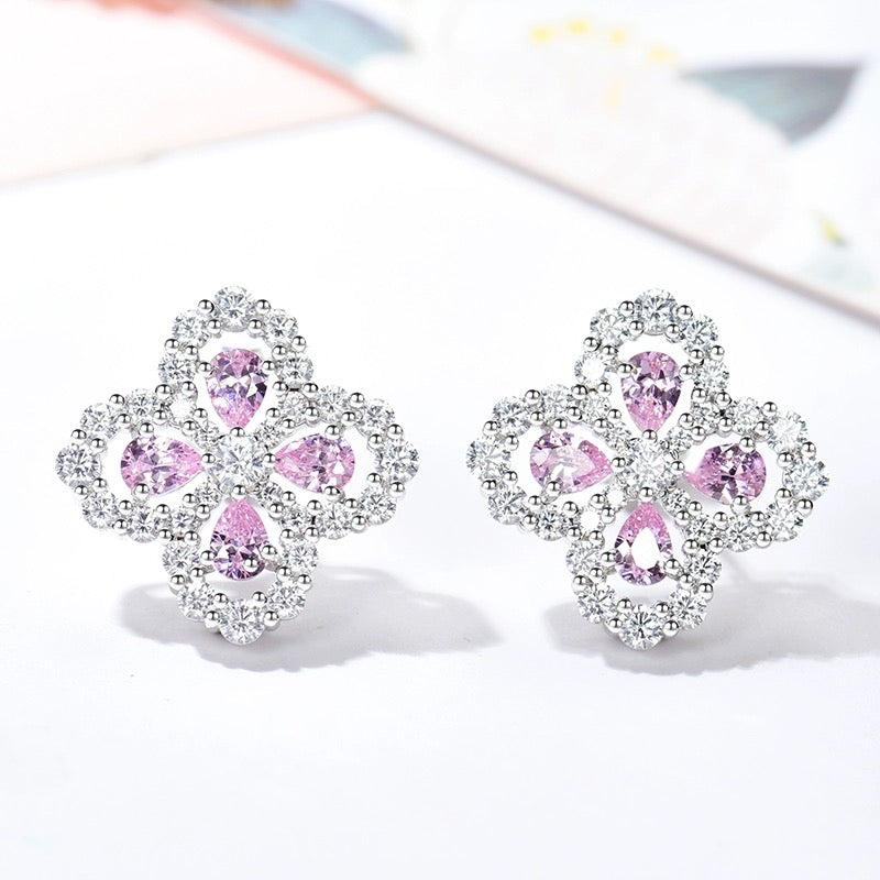 Dream LOOP EARRINGS FULL MOTIF DIAMOND 16MM