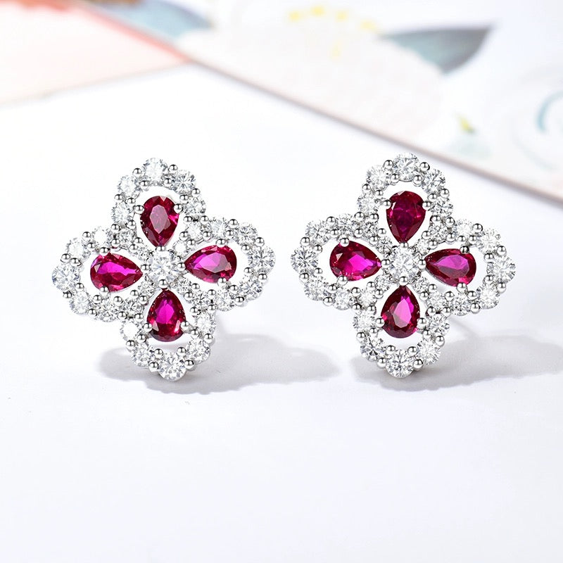 Dream LOOP EARRINGS FULL MOTIF DIAMOND 16MM