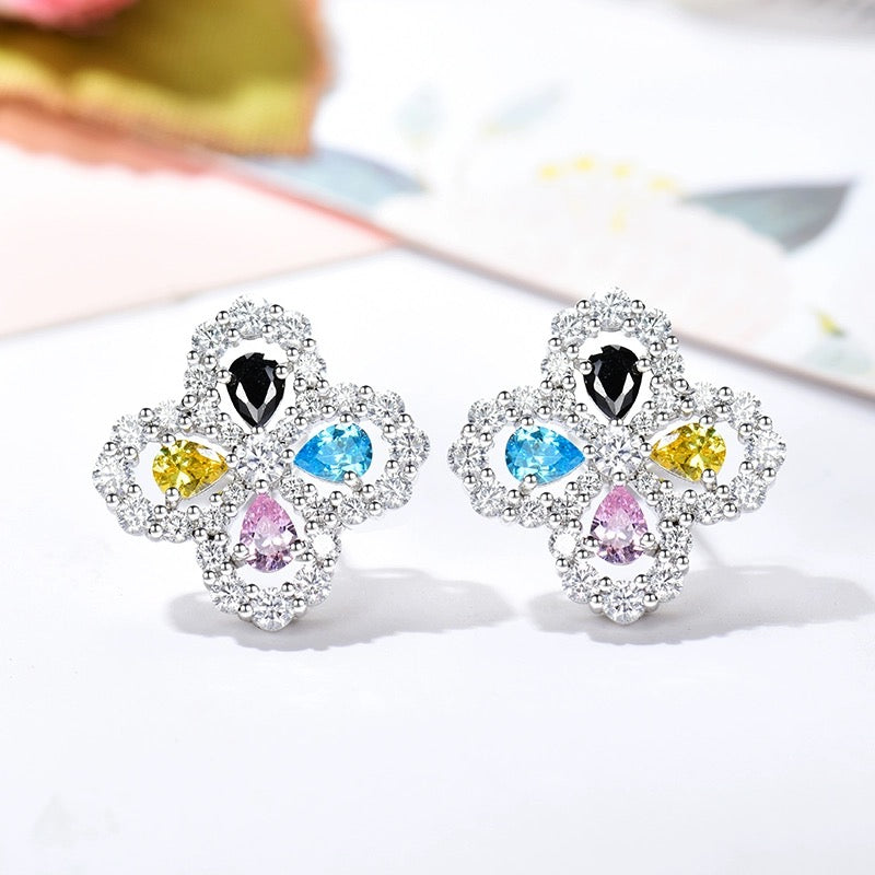 Dream LOOP EARRINGS FULL MOTIF DIAMOND 16MM