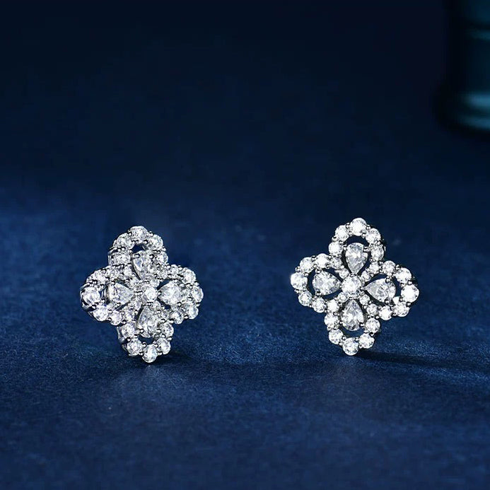Dream LOOP EARRINGS FULL MOTIF DIAMOND 16MM