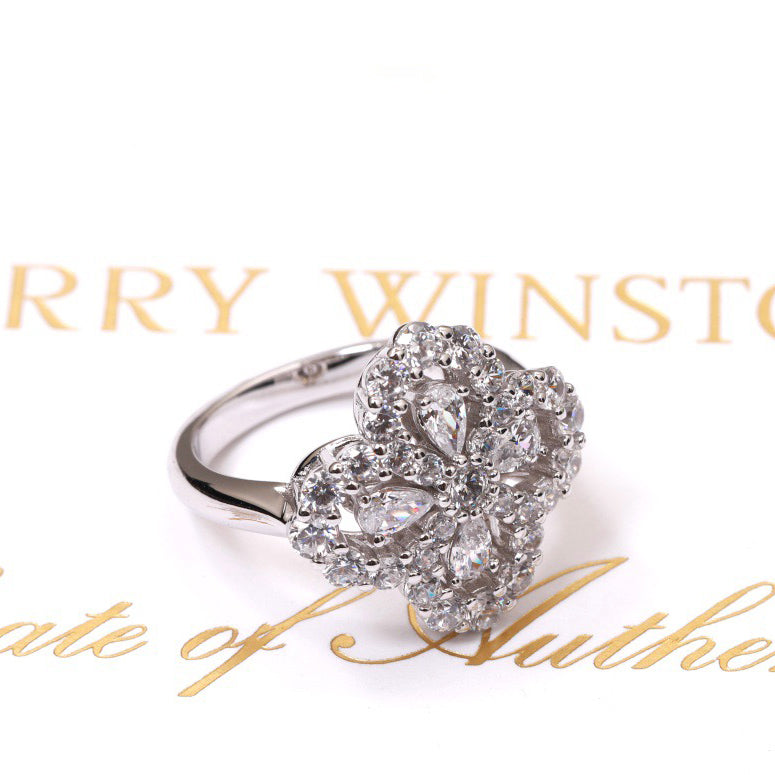 Dream LOOP RING FULL MOTIF DIAMOND 16MM SILVE