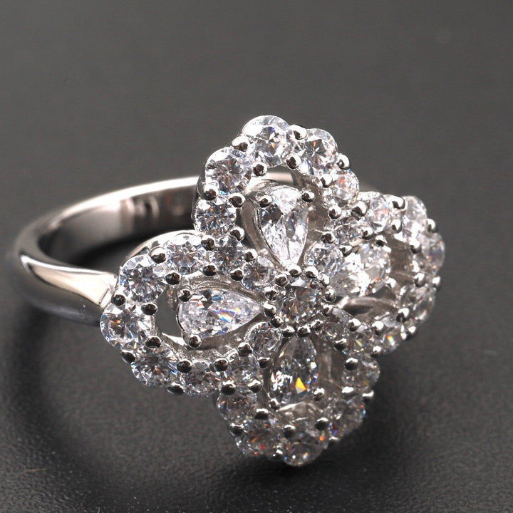 Dream LOOP RING FULL MOTIF DIAMOND 16MM SILVE