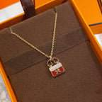 Dream CONSTANCE RED PEDANT PINK GOLD NECKLACE