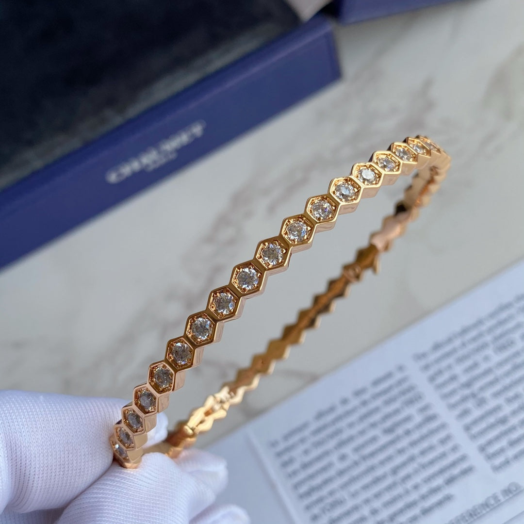 DREAM BEE LOVE GOLDARMBAND VOLLBESATZT MIT DIAMANTEN