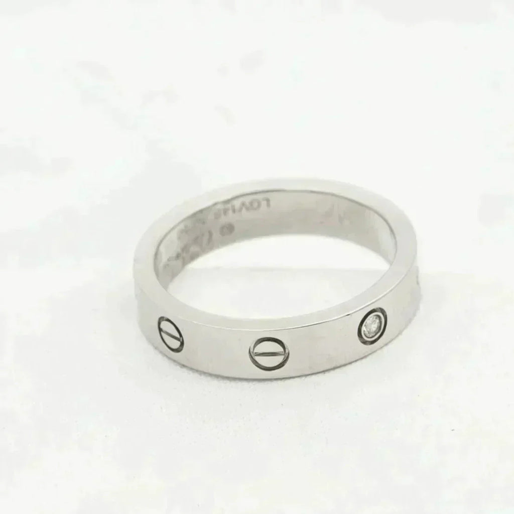 Dream LOVE RING 4MM 1 DIAMOND SILVER