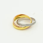 Traum-Trinitätsring Gold Roségold Silber Diamanten