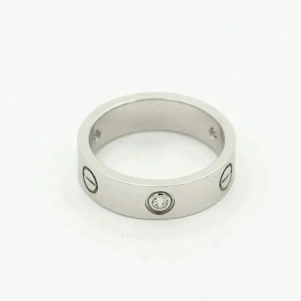 Dream LOVE RING 5.5MM 3 DIAMONDS SILVER