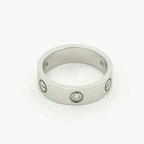 Dream LOVE RING 5.5MM 3 DIAMONDS SILVER