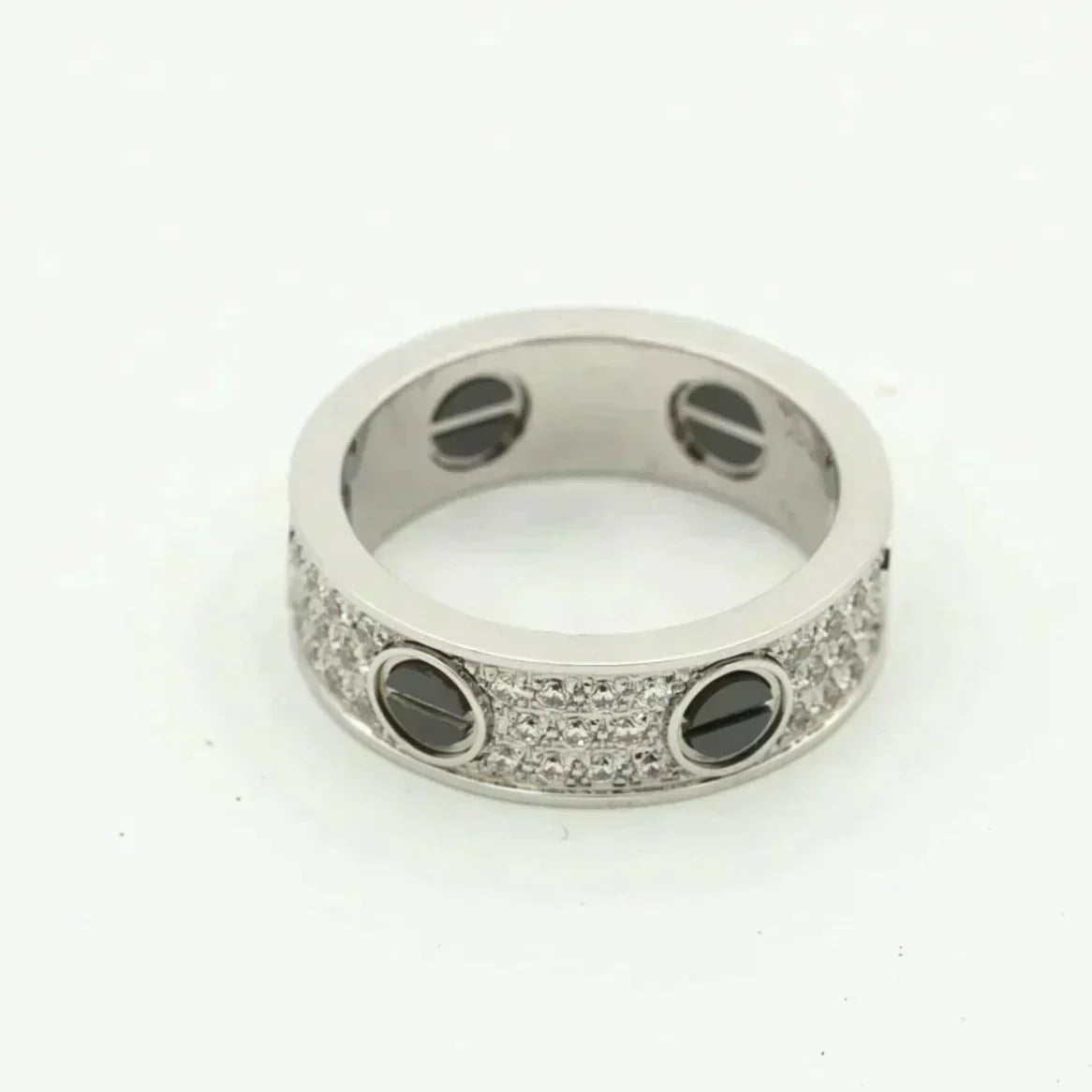 ドリーム ラブ リング 5.5mm ダイヤモンド パヴェ セラミック