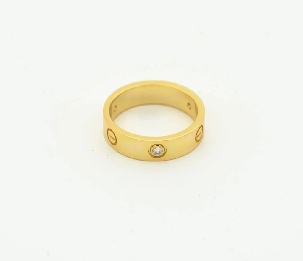 Dream LOVE RING 4MM 1 DIAMOND GOLD