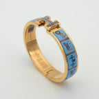 Dream H PINK GOLD BRACELET BLUE CERAMIC