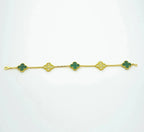 [Dream ]Neue CLOVER 5 MOTIV MALACHIT ARMBAND KOLLEKTION