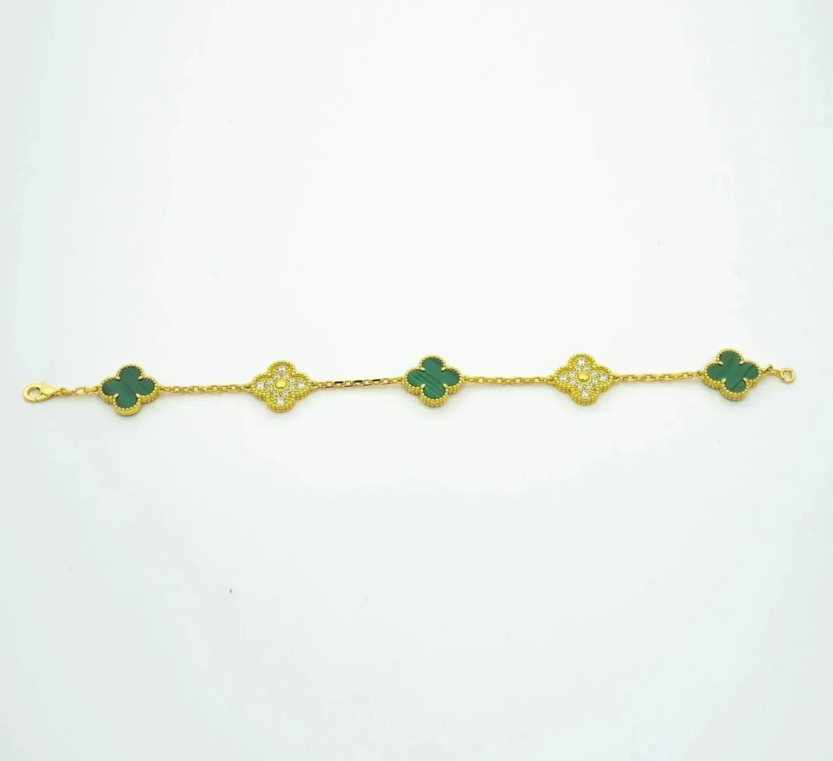 [Dream ]Neue CLOVER 5 MOTIV MALACHIT ARMBAND KOLLEKTION