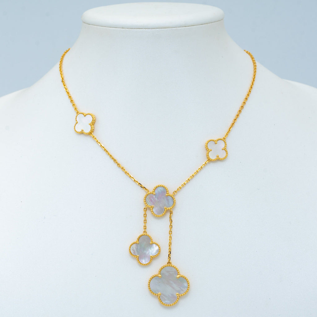 Dream CLOVER MOTHER OF PEARL NECKLACE 6 MOTIF