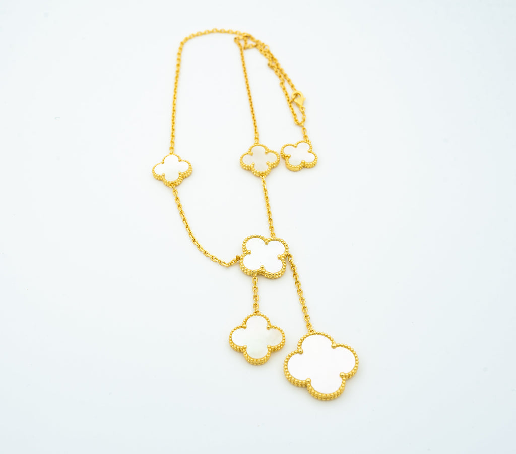 Dream CLOVER MOTHER OF PEARL NECKLACE 6 MOTIF