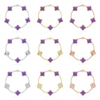 [Dream ]New CLOVER 5 MOTIF LIGHT PURPLE BRACELET COLLECTION