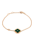 Dream SUN MALACHITE 1 DIAMOND PINK GOLD BRACELET