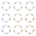 {
  "Dream ": "NEUE CLOVER 5-MOTIV ARMBAND-KOLLEKTION AUS LILA CHALCEDON"
}