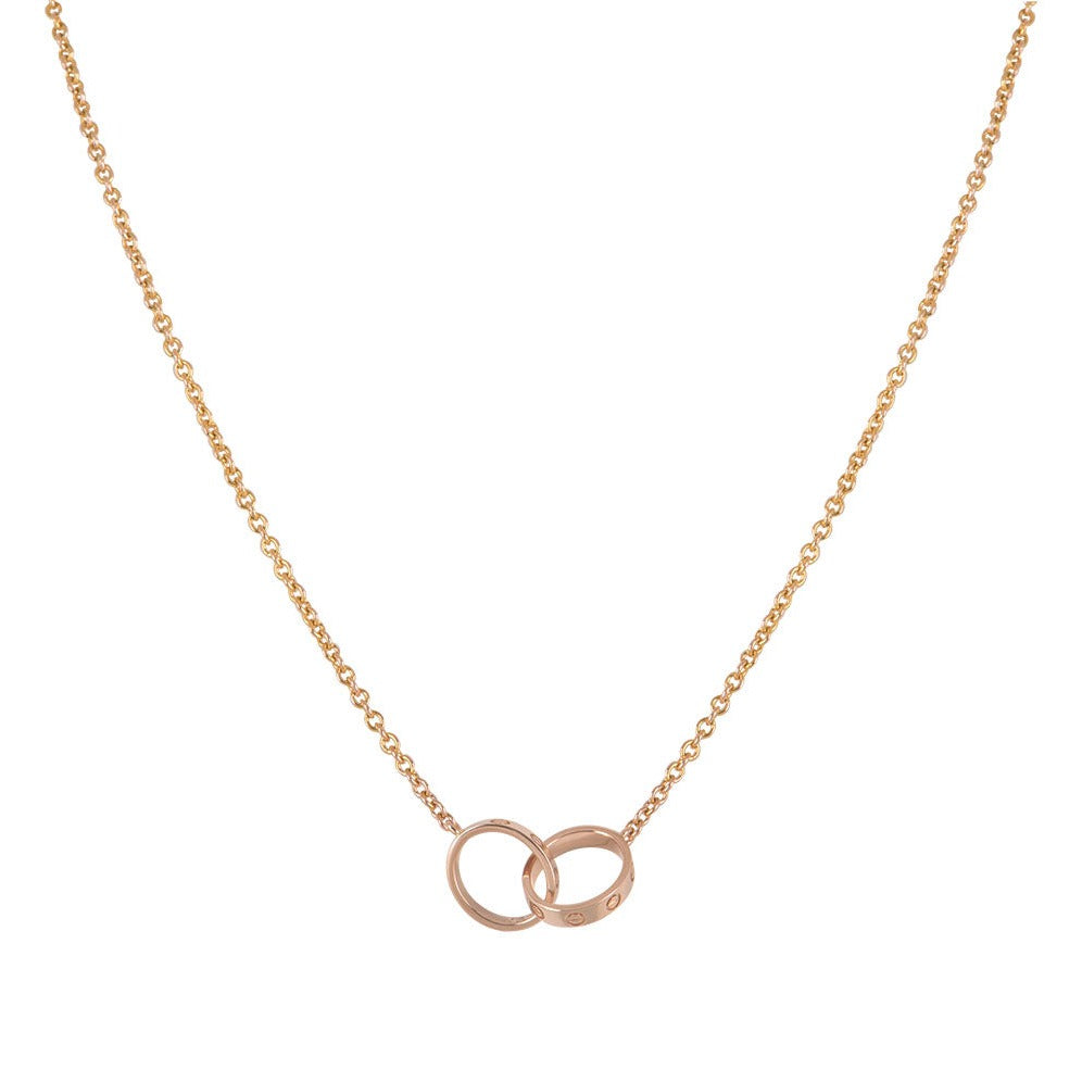 Dream LOVE HALSKETTE DOPPELRING ROSÉGOLD