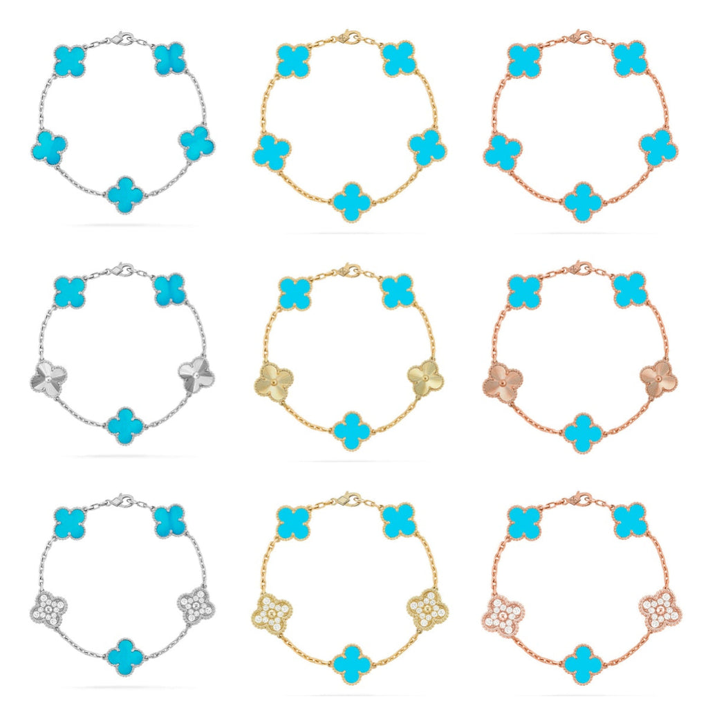 [Dream ]NEUE CLOVER 5-MOTIV TÜRKIS-ARMBAND-KOLLEKTION