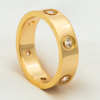 Dream LOVE RING 5.5MM 6 DIAMONDS PINK GOLD