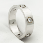 Dream LOVE RING 5,5 MM 6 DIAMANTEN SILBER