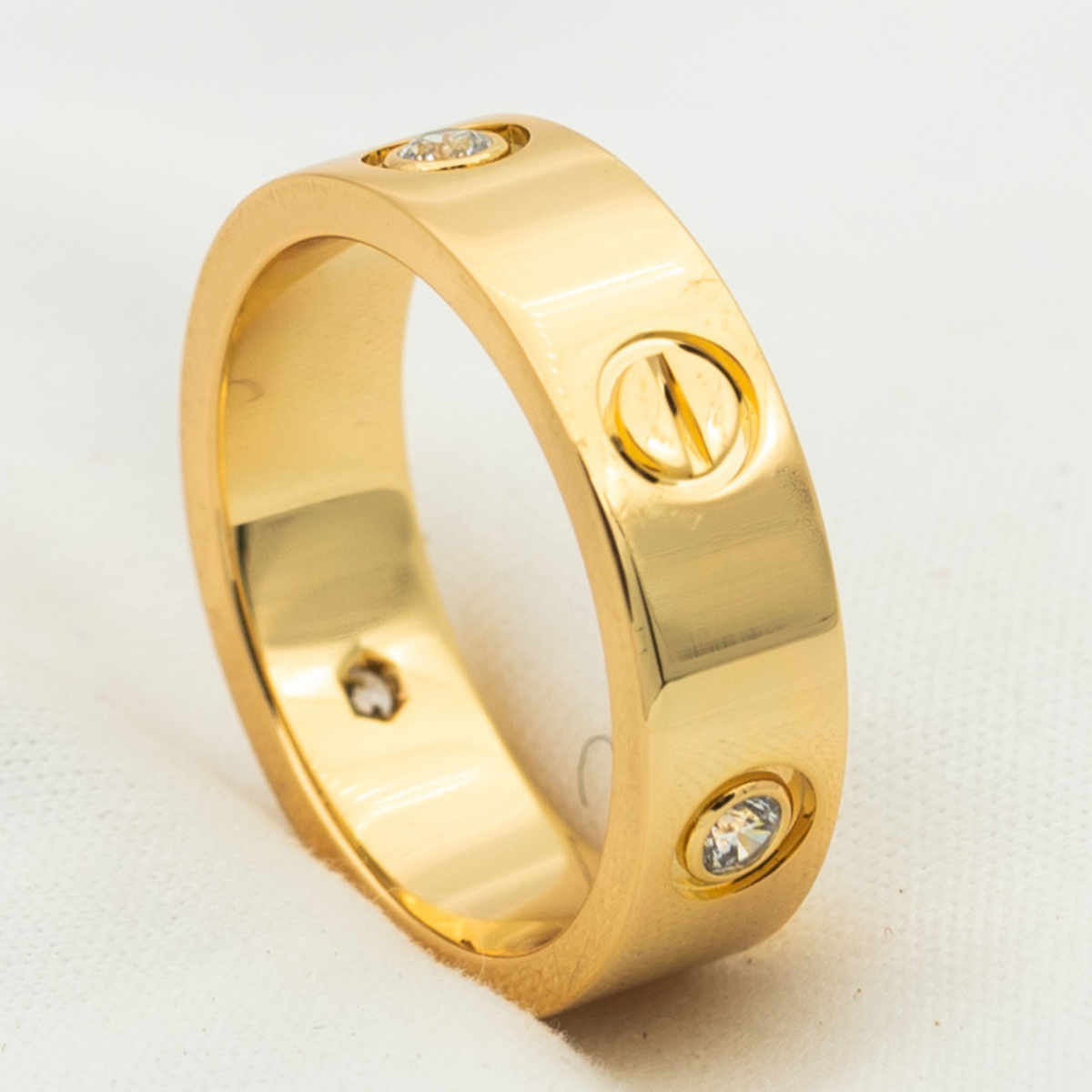 ドリーム LOVE リング 5.5mm ダイヤモンド3個 ピンクゴールド