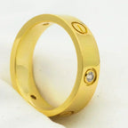 Dream LOVE RING 5.5MM 3 DIAMONDS GOLD