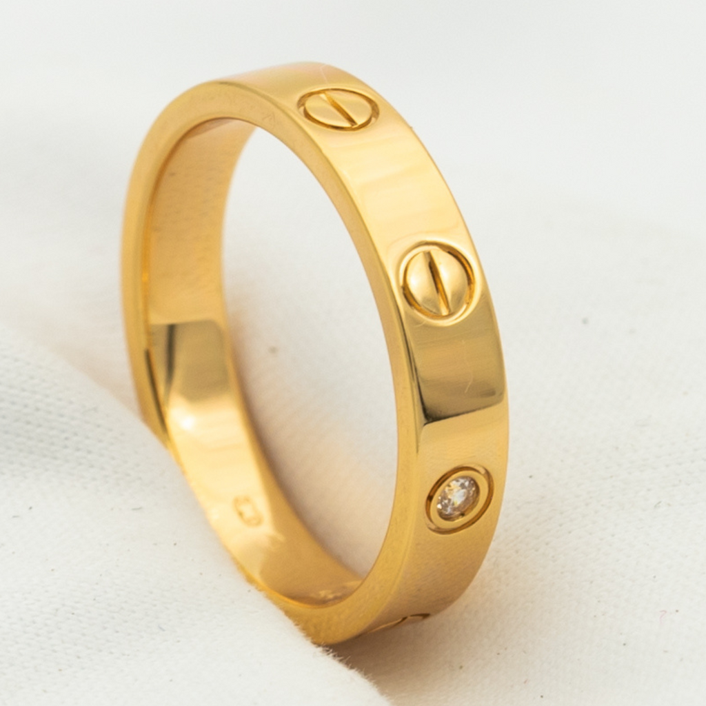 Dream LOVE RING 4MM 1 DIAMANT ROSÉGOLD
