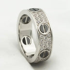 Dream LOVE RING 5.5MM DIAMONDS PAVED CERAMIC